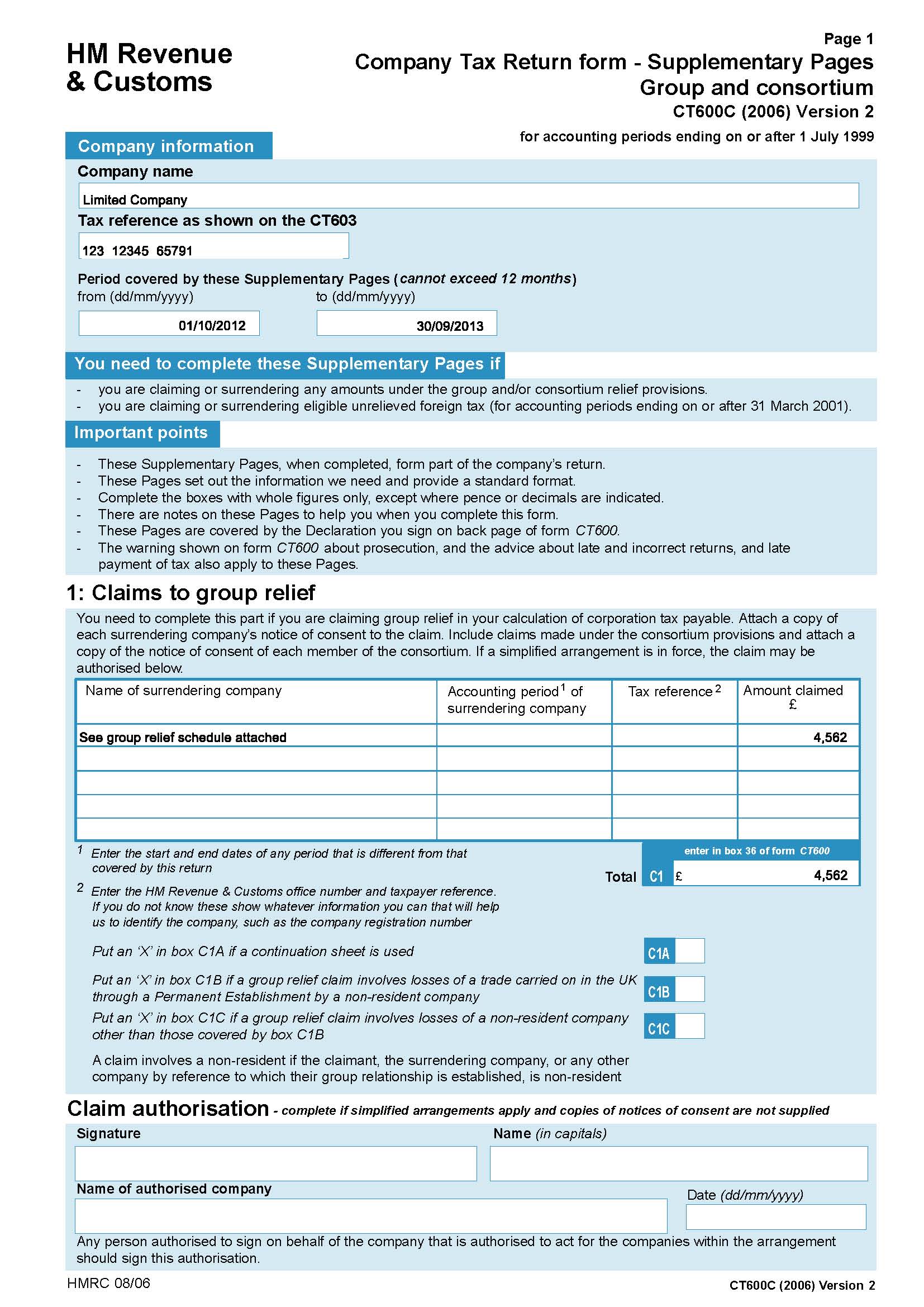 Company Tax Return Hmrc Company Tax Return Guide